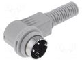 Connector: DIN; plug; male; PIN: 3; 180°; angled 90°; for cable HIRSCHMANN MAWI3100