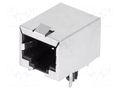 Connector: RJ45; socket; PIN: 8; shielded; 8p8c; THT; angled MH CONNECTORS MHRJJ88NFRAS