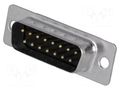 Connector: D-Sub; PIN: 15; plug; male; for cable; soldering MH CONNECTORS MHDB15SP