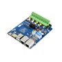 Dual ETH Quad RS485 Base Board (B) - Lead expander for Raspberry Pi Compute Module 4 - Waveshare 2166 WSR-21618 5055652923011