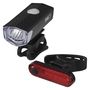 Front + rear rechargeable LED bike light, 90 lm, EMOS P3923 8592920109632