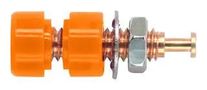 PANEL MOUNT PIN TIP JACK, 5A, ORANGE 3542-3