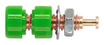 PANEL MOUNT PIN TIP JACK, 5A, GREEN 3542-5