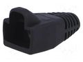 RJ45 plug boot; 6mm; black MH CONNECTORS MHRJ45SRB-BK