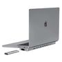 USB-C docking station / Hub for MacBook Pro 16" INVZI MagHub 12in2 with SSD tray (gray), INVZI MH01-16