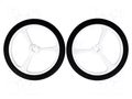 Wheel; white; Shaft: D spring; push-in; Ø: 40mm; Shaft dia: 3mm POLOLU POLOLU-1454