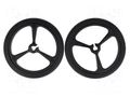 Wheel; black; Shaft: D spring; push-in; Ø: 40mm; Shaft dia: 3mm POLOLU POLOLU-1452