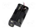 Holder; AA,R6; Batt.no: 3; cables; 150mm; black COMF BH-332A