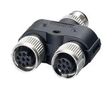 SENSOR SPLITTER, 8P, M12 PLUG-2XM12 RCPT 1054339