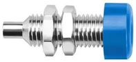 CONN, BANANA, JACK, 32A, BLUE, SOLDER BU 403 NI / BL