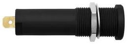 CONN, BANANA, JACK, 16A, BLK, QC/SOLDER HSEB 3125 L AU / SW