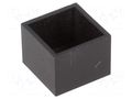 Enclosure: designed for potting; X: 12mm; Y: 12mm; Z: 9mm; ABS; black HAMMOND HM-1596B109-10
