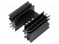 Heatsink: extruded; TO220; black; L: 38.1mm; 6.2K/W; aluminium STONECOLD HS-142-38