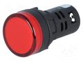 Control lamp; 22mm; L22; Illumin: LED; 24VDC; Ø22.5mm; IP65; red AUSPICIOUS L22-R-24