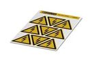 LABEL, WARNING, PVC, BLACK/YELLOW 830434