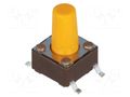 Microswitch TACT; SPST-NO; Pos: 2; 0.05A/12VDC; SMT; none; 3.2N DIPTRONICS DTSM-65S-V-B