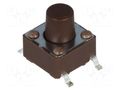 Microswitch TACT; SPST-NO; Pos: 2; 0.05A/12VDC; SMT; none; 1.6N DIPTRONICS DTSM-63N-V-B