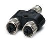 SENSOR SPLITTER, M12 PLUG-2 X M12 RCPT 1410632