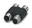 SENSOR SPLITTER, M12 PLUG/RCPT-2 X RCPT 1417414