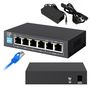 Extralink EUROS V2 | PoE Switch | 4x 100Mb/s PoE/PoE+, 2x RJ45 Uplink 100Mb/s, 60W, EXTRALINK EX.14831 5903148914831