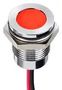 LED PANEL INDICATOR, RED, 14MM, 12VDC Q14F5CXXHR12E