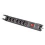 ARMAC MULTI M6 RACK 19" PROTECTING POWER STRIP 6X SOCKETS, 3M CABLE, BLACK, ARMAC MULTI M6 RACK 3M BLACK 5904722197398