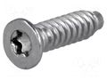 Screw; 3x12; Head: countersunk; Torx®; steel FISCHER ELEKTRONIK M3X12/KN3041