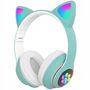 Extralink Kids Cat-Ear Wireless Headphones Green | Wireless Headphones | Bluetooth 5.0, RGB Lighting, EXTRALINK EX.39021 5905090339021