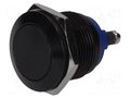 Switch: vandal resistant; Pos: 2; SPST-NO; 2A/36VDC; IP65; OFF-(ON) ONPOW V19-10-B