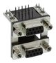 STACKED D SUB CONN, 9P RCPT-9P RCPT, TH L17H2220131