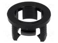 LED holder; 5mm; one-piece; black; UL94V-2; L: 6.1mm; polyamide FIX&FASTEN FIX-LED5-6