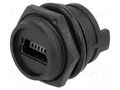 Connector: USB B mini; socket; for panel mounting; soldering EDAC 690-W05-260-044