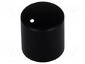 Knob; with pointer; aluminium,thermoplastic; Øshaft: 6mm; black CLIFF KMR15