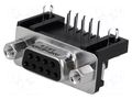 Connector: D-Sub; PIN: 9; socket; female; angled 90°; THT; UNC 4-40 AMPHENOL COMMUNICATIONS SOLUTIONS L77SDE09S1ACH