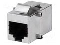 Coupler; socket; PIN: 8; shielded; gold-plated; 8p8c AMPHENOL COMMUNICATIONS SOLUTIONS LMJK882HM
