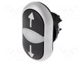 Switch: double; 22mm; Stabl.pos: 1; black; M22-FLED,M22-LED; IP66 EATON ELECTRIC M22-DDL-S-X7/X7
