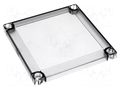 Cover; polycarbonate; 130x130x10mm; MNX; transparent FIBOX PC125/10T