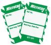 MICROTAG INSERT, 30 X 47MM, PP, WHT/GRN MIC-MTI-GPI-GN-20