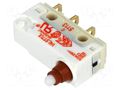 Microswitch SNAP ACTION; 5A/250VAC; without lever; SPDT; ON-(ON) SAIA-BURGESS V4LST7