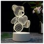 EXTRALINK HOME LAMPKA NOCNA MIŚ SERCE 3D ILUZJA OPTYCZNA DO SYPIALNI USB, EXTRALINK EX.24121 5907207224121
