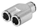 PUSH-IN Y-FITTING, 8MM, 20BAR NPQH-Y-Q8-Q6-P10