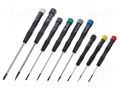 Kit: screwdrivers; Phillips cross,precision,slot; 9pcs. NEWBRAND NB-SC01