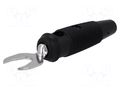 Connector: fork terminals; plug; 60VDC; 30A; black; 2.5mm2; 1mΩ HIRSCHMANN T&M KB2SW
