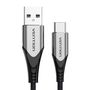 USB 2.0 A to USB-C 3A cable 0.5m Vention CODHD gray, Vention CODHD