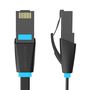 Flat network cable CAT6 UTP Vention IBJBK RJ45 Ethernet 1000Mbps 8m Black, Vention IBJBK