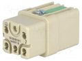 Connector: HDC; contact insert; female; 16A; 400V; Han Q; PIN: 6 HARTING 09120052733