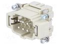 Connector: HDC; contact insert; male; 16A; 500V; Han® ES; PIN: 6 HARTING 09330062616