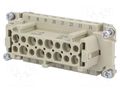 Connector: HDC; contact insert; female; 16A; 500V; Han E®; PIN: 16 HARTING 09330162711