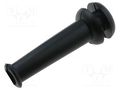 Strain relief; Ømount.hole: 7.6mm; Øhole: 5.5mm; PVC; black ESSENTRA ODZ-08