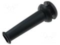 Strain relief; Ømount.hole: 7.6mm; Øhole: 5.5mm; PVC; black ESSENTRA ODZ-08